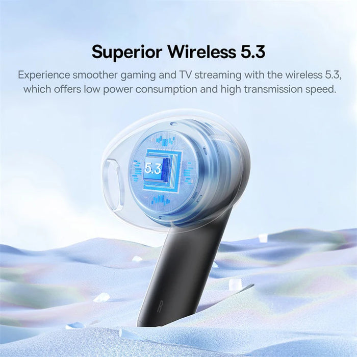 Baseus Bowie E12 Wireless Earphones Bluetooth 5.3 Headphone 30h Playtime 0.06s Low-Latency Mini Short Stem Earphones TWS Earbuds