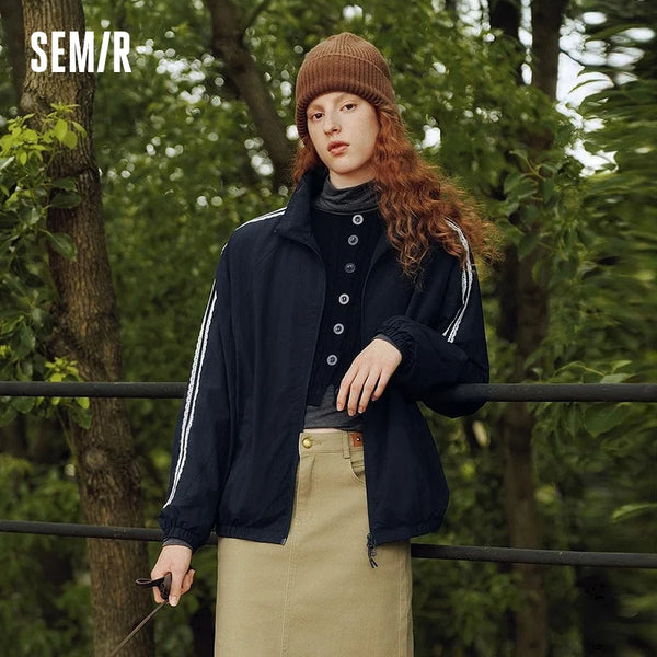 អាវក្រៅ Semir សម្រាប់នារី រចនាបថប៉ាក់ កអាវធំ ស្ទីលកីឡា ផ្អែម ត្រជាក់ ស្លៀកប្រចាំថ្ងៃ 2026