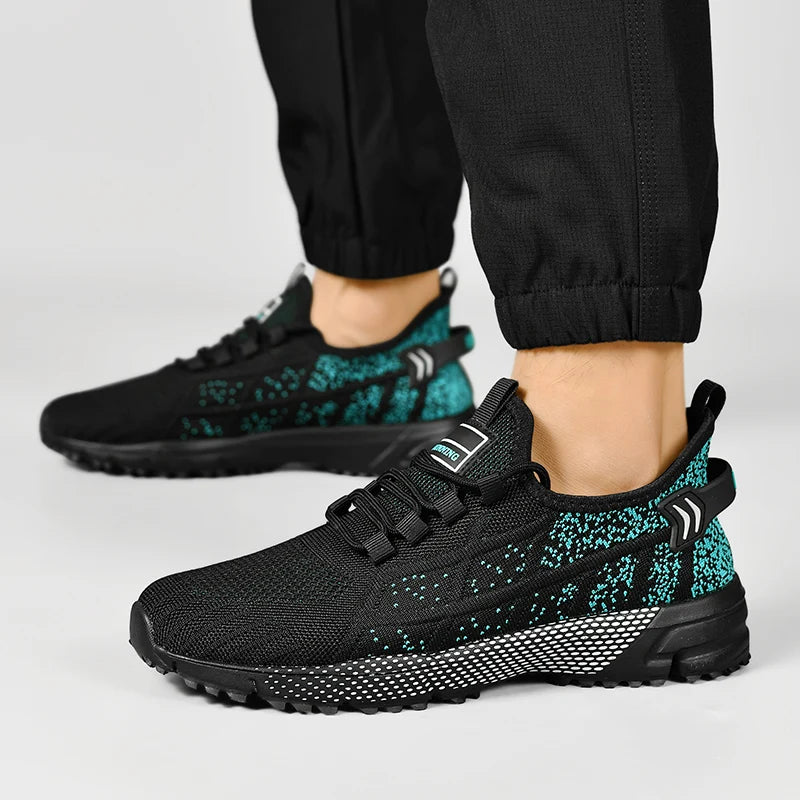 Men's plus size breathable casual sneakers spring summer mesh outdoor racing running shoes student lightweight speed sports shoe