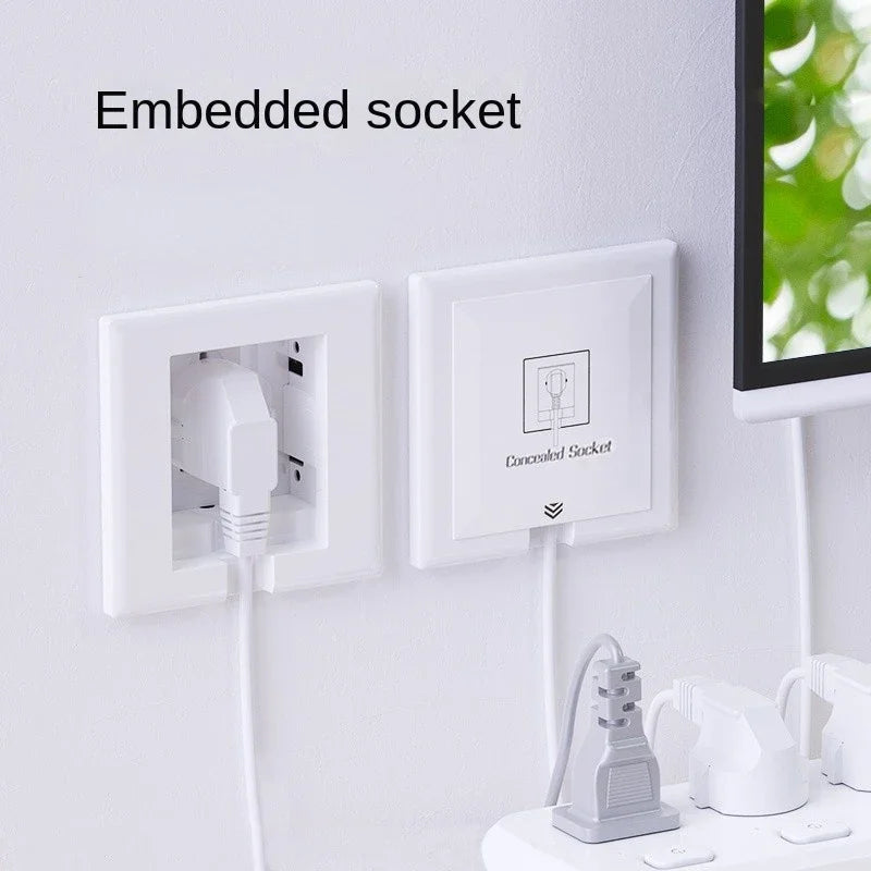 UK Plug 13A Wall Embedded Socket Panel, Hidden Wall 220V Electrical Socket, Model 86 Refrigerator Invisible Power Outlet