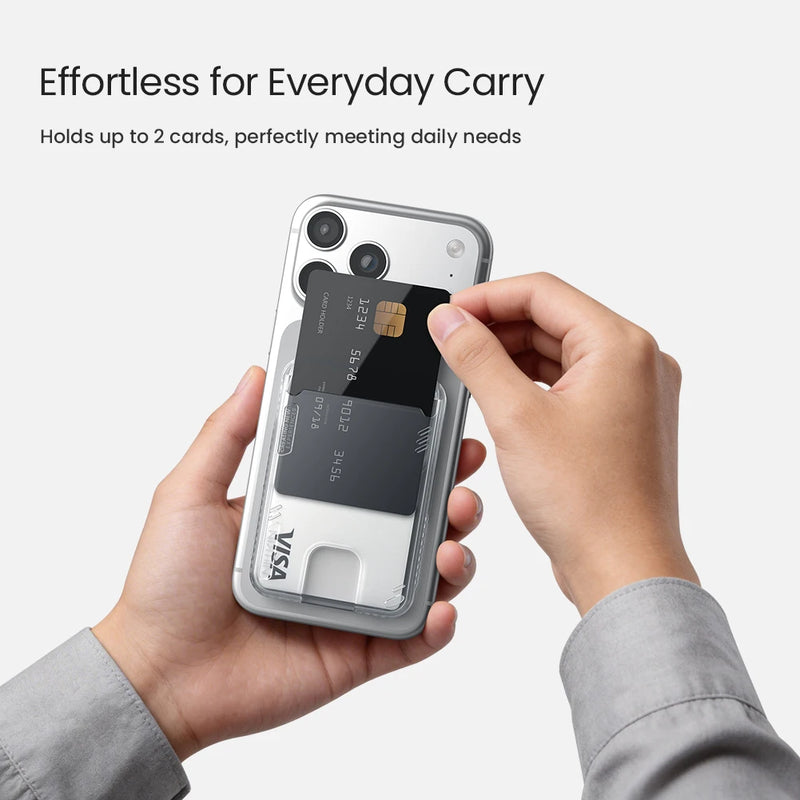 NILLKIN Magnetic Wallet Card Holder with 360 Rotating Stand Cards Sleeve for iPhone Samsung MagSafe Phone Bracket 2 Cards Slot