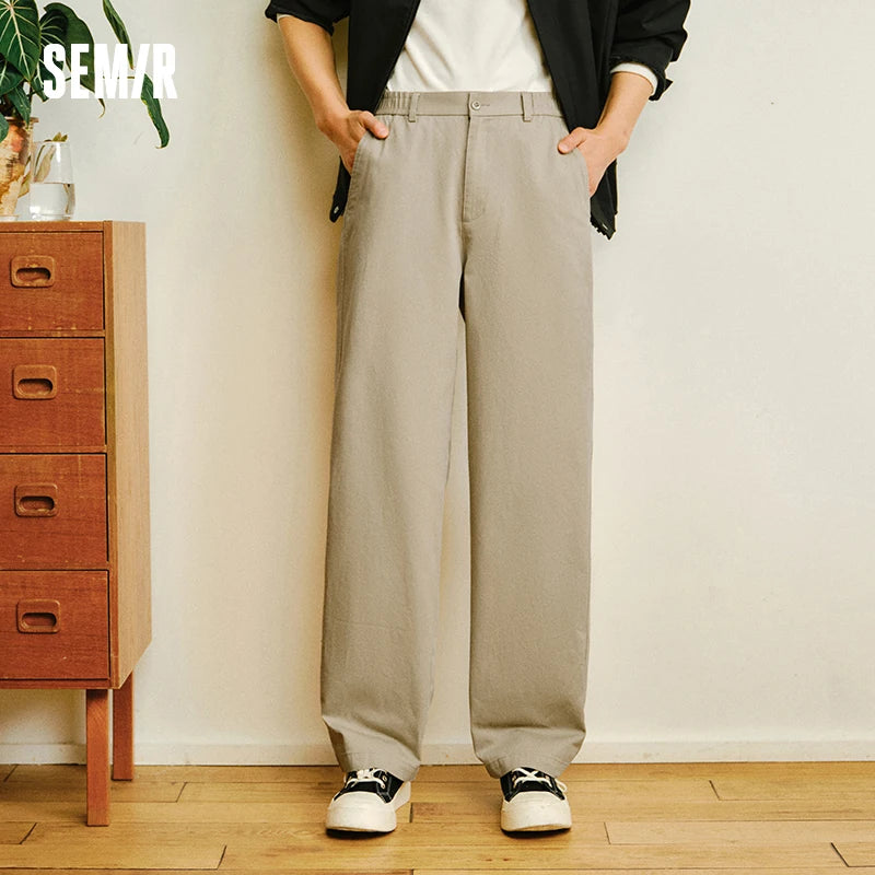 Semir Cleanfit Pants Men 2026 Autumn Winter Loose Straight Leg Casual Versatile Comfortable Daily Wear Stylish Trousers