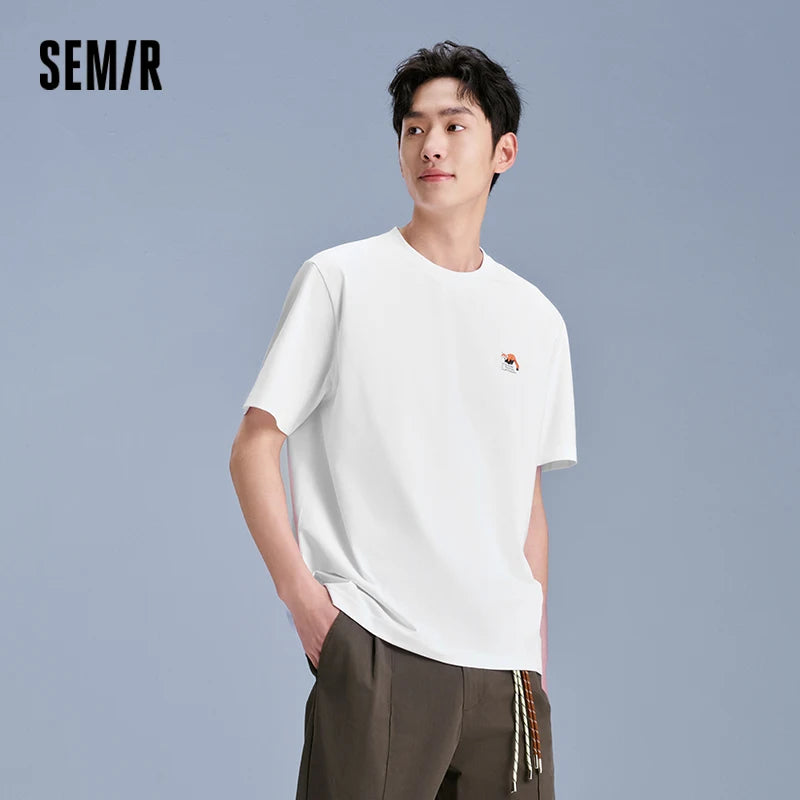 Semir Mens Tshirt 2026 Quick Dry Couple Style Embroidered New Arrival Casual Soft Daily Wear