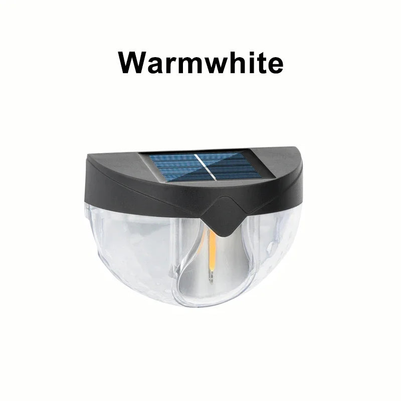 Solar Powered Outdoor Lights IP44 Waterproof Garden Decorative Solar Fence Lamp for Porch Yard Garden Fence Path
