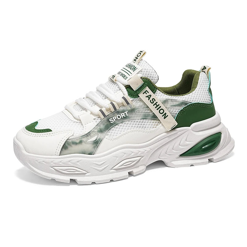 Chunky Sneakers Four Seasons Men's Breathable Light Soft Sole Non Slip Comfort Outdoor Running Shoes Versatile Casual Sport Shoe