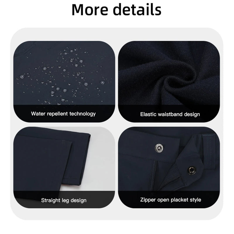 HUMTTO Hiking Pants Winter Camping Trekking Hunting Men's Pants 2024 Warm Breathable Black Outdoor Working Sports Trousers Men