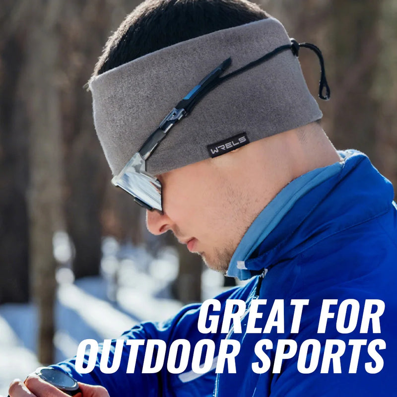 WRELS Ear Warmers Headband Fleece Earmuffs Winter Ear Covers Running Wicking Ski Sport Headband for Women Men Headband Ear Muffs