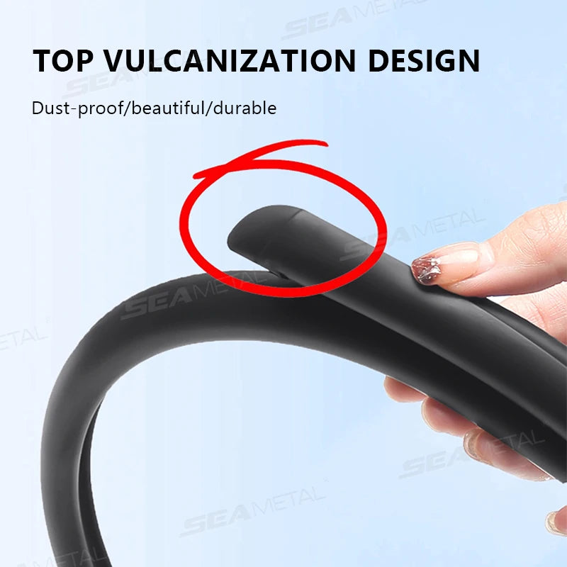 SEAMETAL 1.2m Car Door Edge Seal Strip Rubber C-Pillar Weatherstrip Waterproof Soundproof Auto Sealant Strip for Car Truck SUV