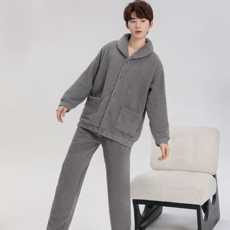 Pijama Mujer Invierno New Coral Fleece Thicken Women's Pajamas Set Flannel Warm Sleepwear For Sleeping Suit Winter Home Clothes