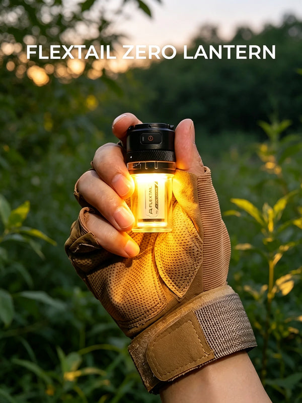 FLEXTAIL ZERO 56g Ultralight 2-in-1 Camping Lantern, 300LM IPX5 Waterproof LED Light for Hiking & Emergency