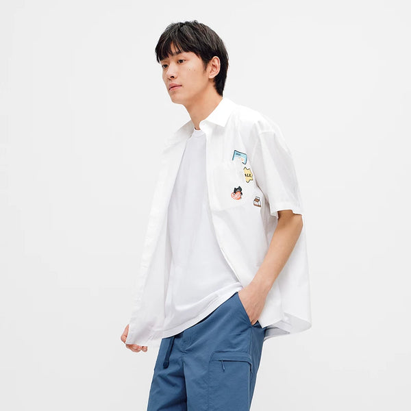 អាវ Semir សម្រាប់បុរសនិងស្ត្រី ដៃខ្លី លំនាំប៉ាក់ លំនាំ Seersucker រចនាប័ទ្មគូស្នេហ៍ រដូវក្តៅ ឆ្នាំ២០២៦ អាវធម្មតា ស្លៀកជារៀងរាល់ថ្ងៃ