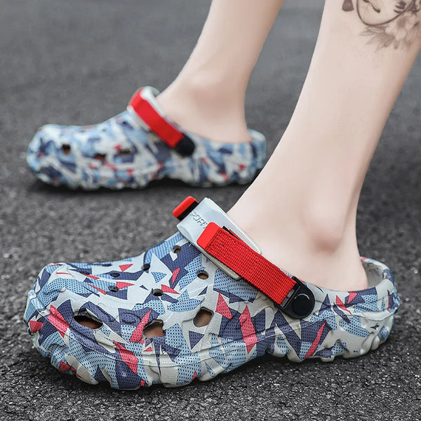 Men's Camouflage Clogs Non-slip EVA Sandals Lightweight Beach Slippers Plus Size 48 49 50 51 Home Garden Outdoor Casual Shoes