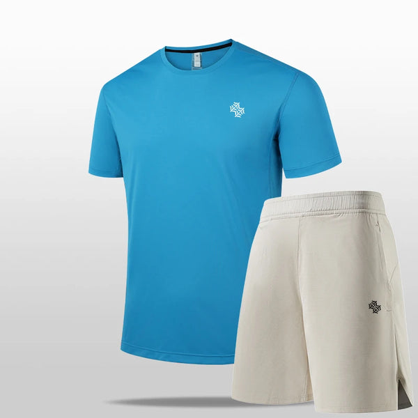 SBWL Summer 2026 Men's High-Quality Outdoor Sports Short-Sleeved Shorts Set for Daily Casual Beach Wear Tops