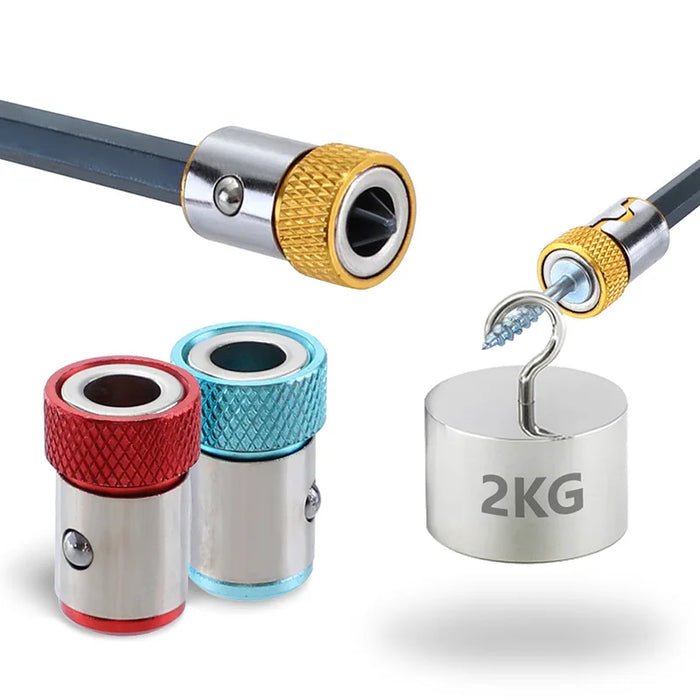 Universal Screwdriver Magnetic Ring 1/4” Universal Metal Screwdriver Drill Bit Magnetic Ring Shank AntiCorrosion Powerful Ring