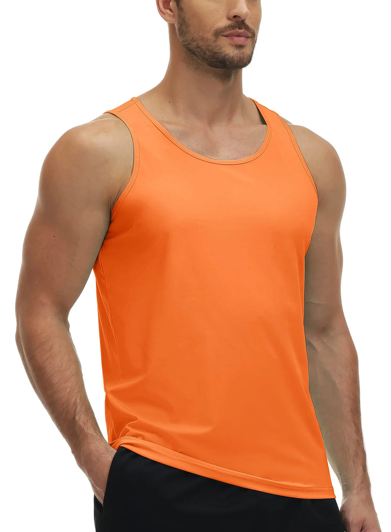 TACVASEN UPF50+ Tank Top Quick Dry Sleeveless T-shirts Mens Summer Gym Fitness Running Tee Sports Vest Swim Trainning tshirts