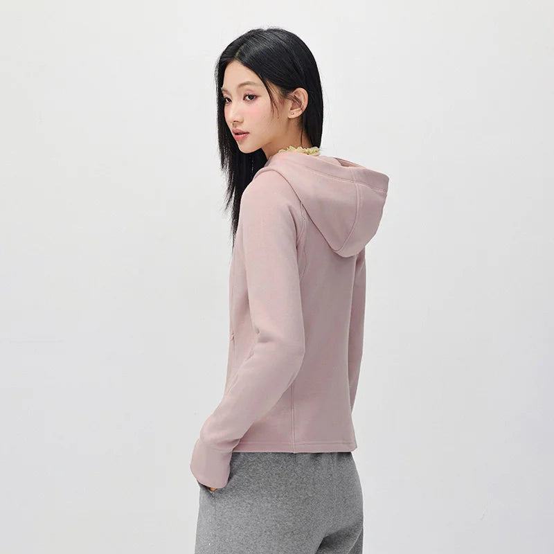 Semir Women Winter Jacket Panel Design Slim Fit Fleece Lined Hooded Raglan Sleeve Thumbhole Sport Style 2026 New