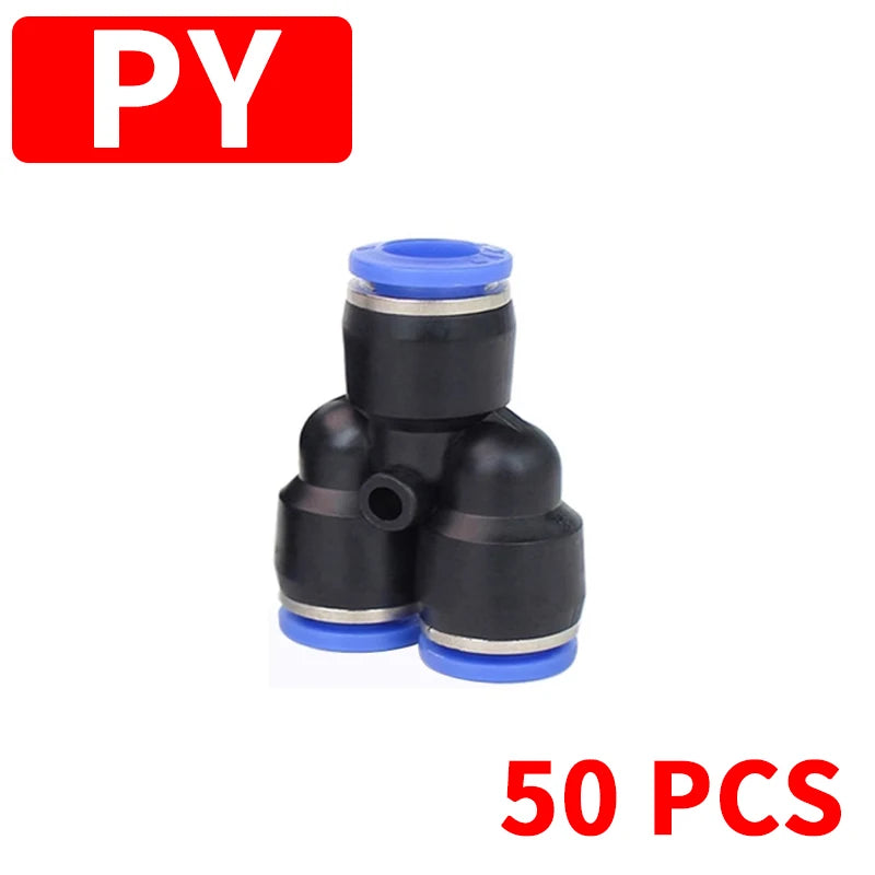 Pneumatic Fitting Pipe Connector Tube Air Quick Fittings Water Push In Hose Plastic 4mm 6mm 8mm 10mm 12mm 14mm PU PE PY PK SA