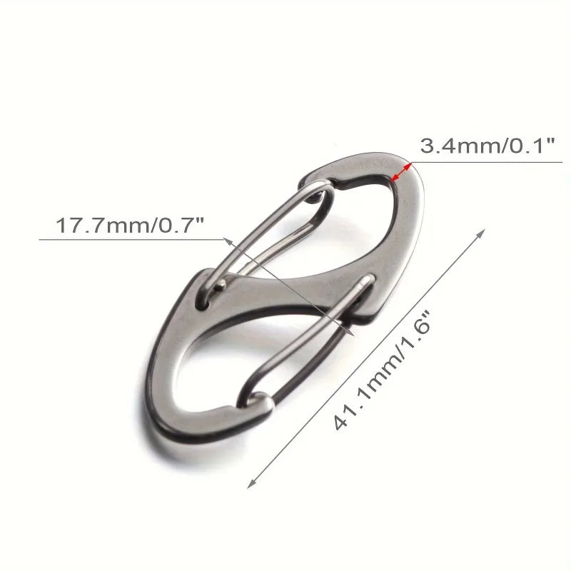4pcs Climbing Anti-Theft Buckle Zipper LocksHooks,for Backpacks and Bags,Multi-functional anti-theft metal buckle, handbag strap