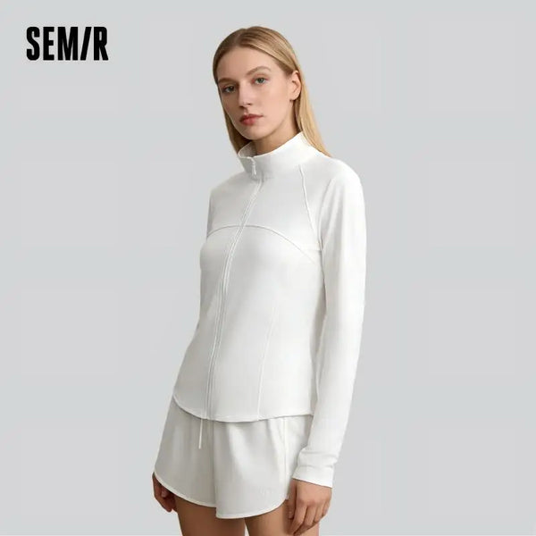 អាវក្រៅ Semir សម្រាប់នារី ការពារកាំរស្មីយូវី ឆ្នាំ២០២៦ អាវខ្លី មានអារម្មណ៍ត្រជាក់ រាងស្លីម ស្លៀកក្រៅផ្ទះ ស្ទីលធម្មតា ទន់ មានផាសុកភាព ពាក់ប្រចាំថ្ងៃ