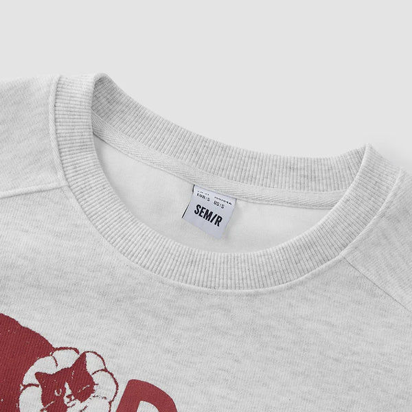 អាវយឺត Semir សម្រាប់នារី រចនាបថឆ្មា រាងធំ ប្រវែងមធ្យម ឆ្នាំ២០២៦ រដូវរងា ទន់ ស្រួល ធម្មតា ស្ទីលក្តៅ ពាក់ជារៀងរាល់ថ្ងៃ