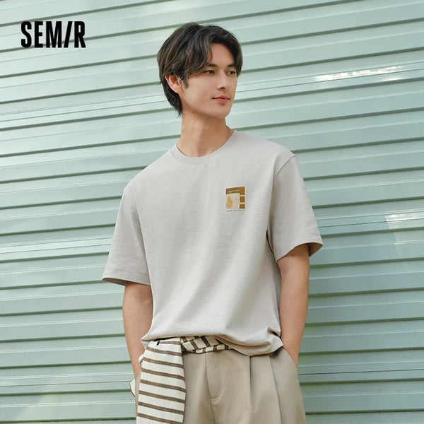 អាវយឺត Semir សម្រាប់បុរសនិងស្ត្រី ដៃខ្លី លំនាំក្រាហ្វិក ទាន់សម័យ រដូវក្តៅ ឆ្នាំ២០២៦ ស្ទីលធម្មតាប្រចាំថ្ងៃ