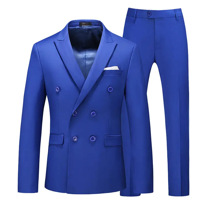 Purple Men's Two-piece Suit,Slim Fit in Asian Sizes,Perfect for Weddings,Parties,and The Office.Red,Blue,Gray,Black,Yellow,Green