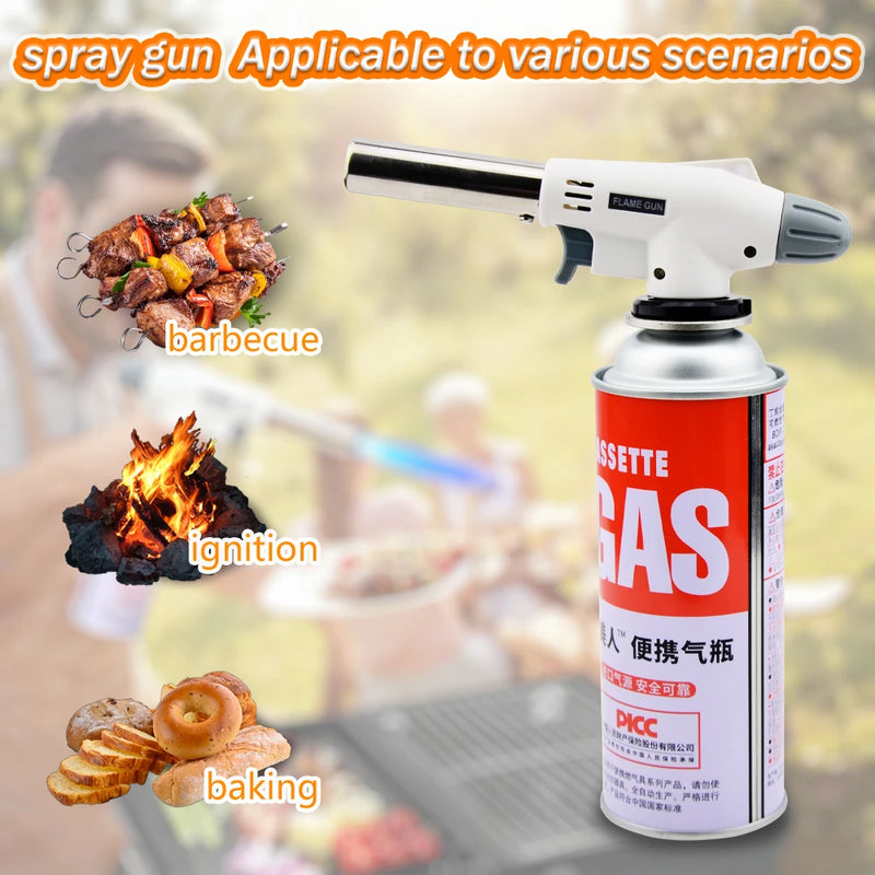Torch Cooking AutoIgnition Butane Gas Welding-Burner Heating Welding Gas Burner Flame Gas Torch Blow for BBQ Home Cooking