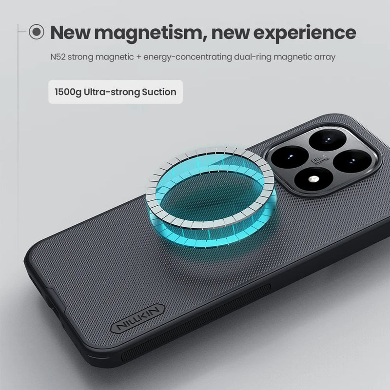 NILLKIN For Xiaomi 15T Pro Magsafe Case Super Frosted Shield Pro PC Hard Magnetic Wireless Charging Back Cover for Mi 15T Case