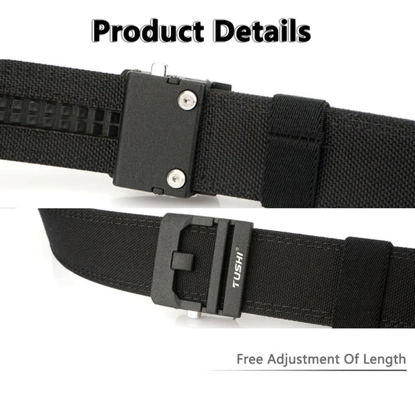 TUSHI Jeans Trousers Pants Tactical Gun Belts Adjustable Lock Braided Belts with Buckle Unisex Strap Woven Military IPSC Belt