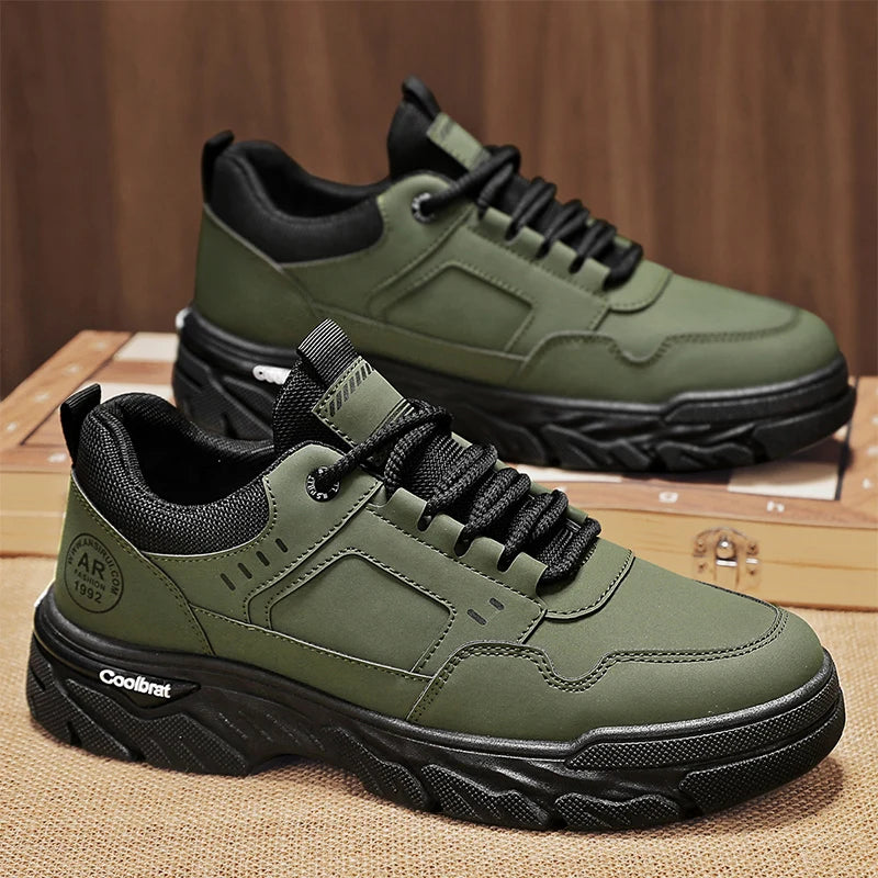 Men's Tooling Shoes Four Season Soft-sole Non-slip Comfort casual Walking Shoes Outdoor fashion Breathable Labor Protection Shoe