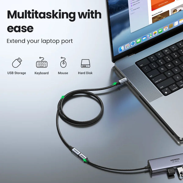 UGREEN USB C Extension Cable Type C Extender Cord USB-C Thunderbolt 3 for Xiaomi USB 3.2 USB Extension Cable