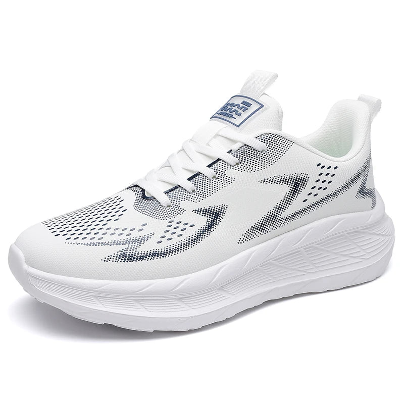 Men Sports Shoes Fashion Lace Up Mesh Breathable Lightweight Autumn Daily Commuting Sports Shoes Comfort Versatile Tennis Shoes