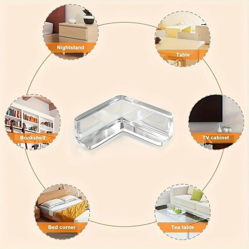 4/8/12pcs Transparent Silicone Corner Protector Set, Safe Edge Guards for Power Outlets and Table Corners