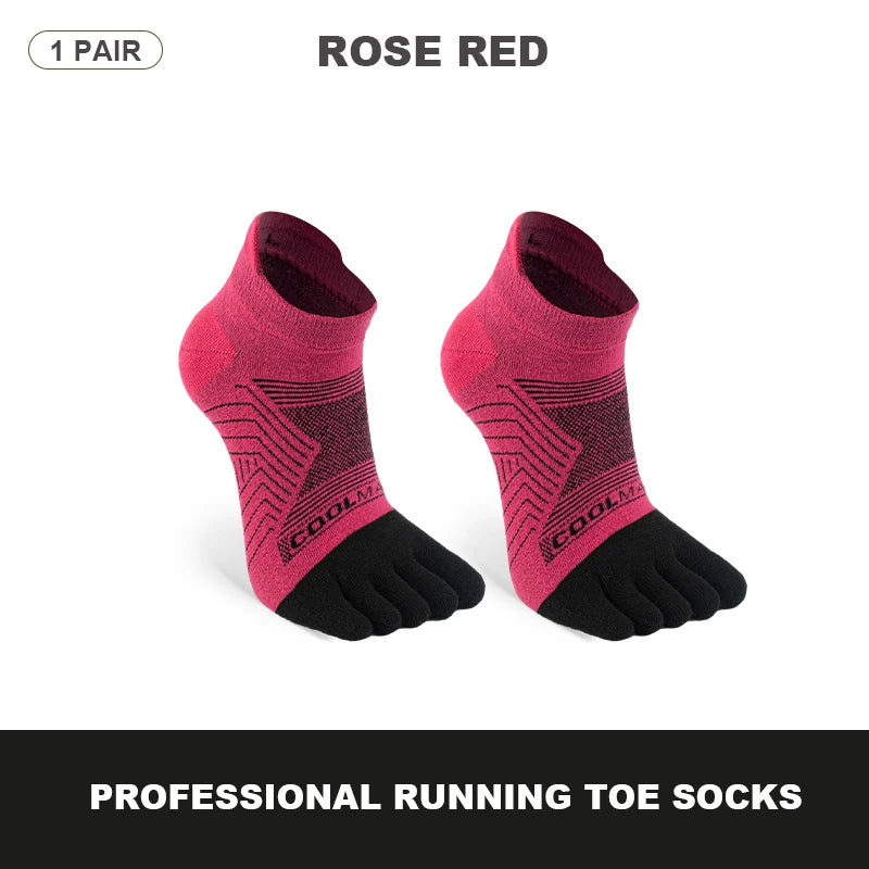 WRELS Five Finger Socks Ankle Socks Sports Breathable Sweat-absorben Comfortable Shaping Anti Friction No Show Socks With Toes