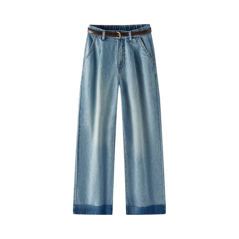 Semir Women Jeans Cotton 2026 Elastic Waist Loose Fit Wide Leg Urban Casual Everyday Style Soft Comfortable Daily Wear