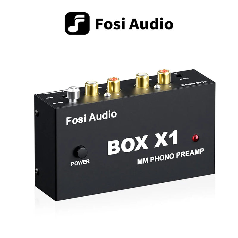 ឧបករណ៍បំពងសម្លេងហ្វូណូ Fosi Audio សម្រាប់ឧបករណ៍បំពងសម្លេងប្រភេទ Turntable Phono Preamplifier Mini Stereo Audio HiFi ជាមួយឧបករណ៍បំពងសម្លេងកាសស្តាប់ត្រចៀក
