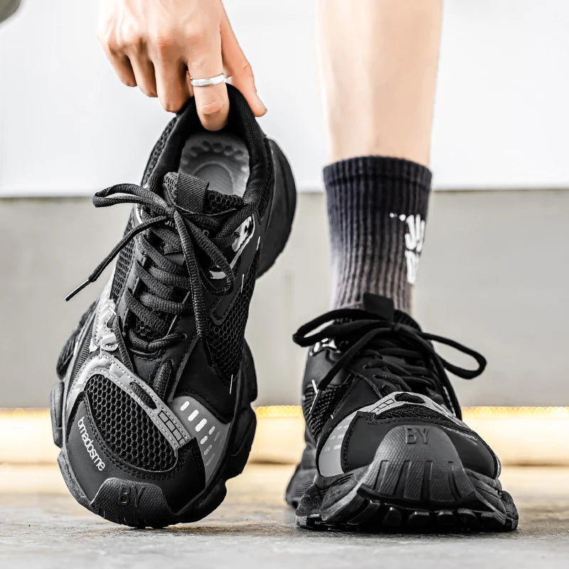 Chunky sneakers summer classic retro breathable comfort men's casual soprts shoes fashion youth soft sole outdoor running shoes