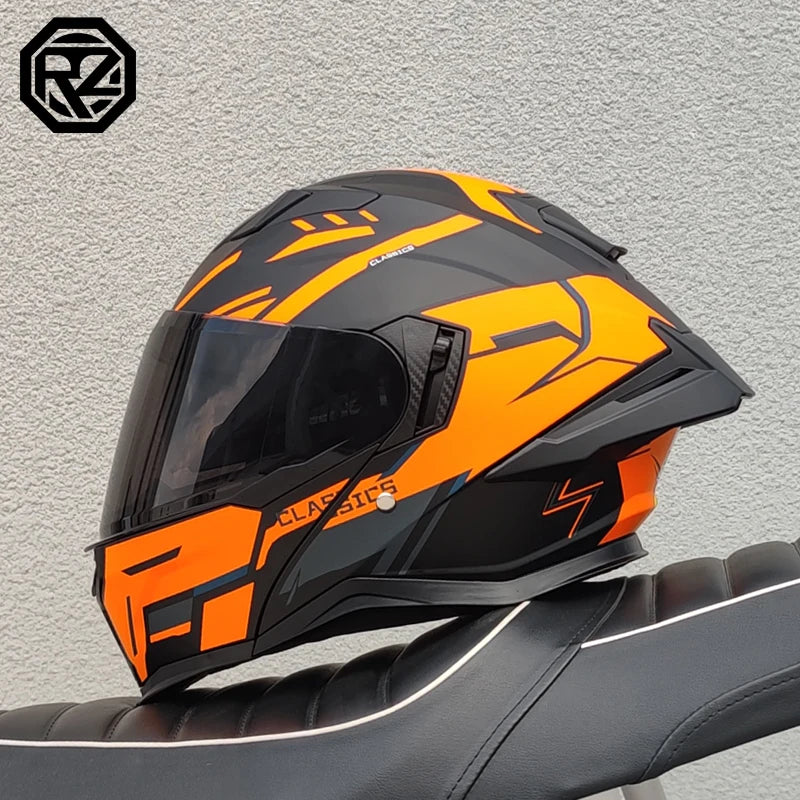 ORZ modular motorcycle helmet, men's and women's flip helmet, dual sunshade approved by DOT