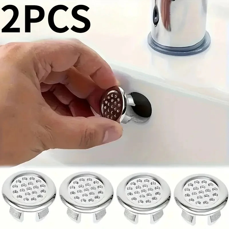 2PCS Sink Drain StopperWashbasin Overflow Cover Set - Leak-Proof,Easy-to-Install, Stylish Design for Bathroom, Kitchen Sinks