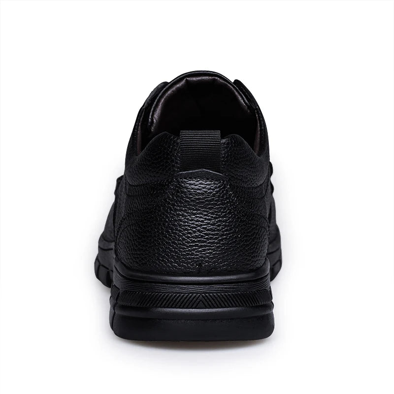 Men's Genuine Leather Casual Oxford Shoes Lace‑Up Thick Sole Non‑Slip Comfort Business Dress Walking Shoes Big Sizes 48 49 50