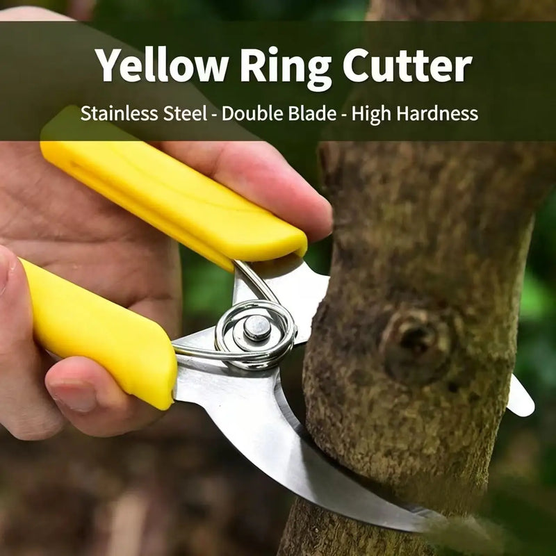 Stainless Steel Fruit Tree Pruning Shears Branch Cutting Bark Ring Peeling Gardening Scissors for Home Garden