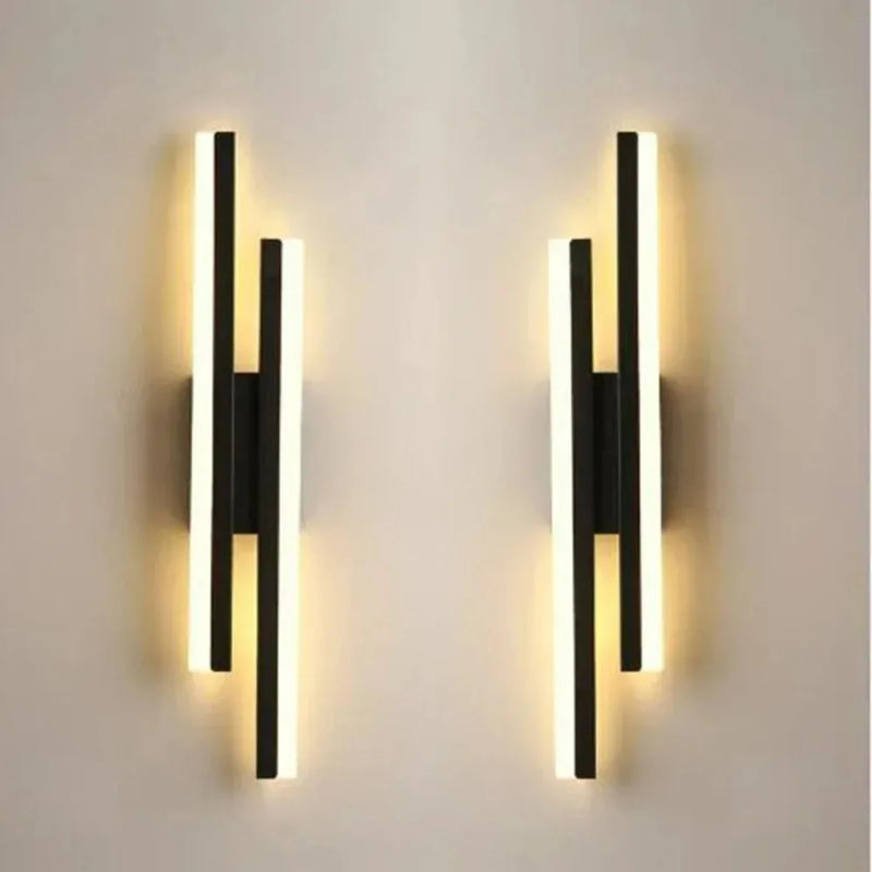Modern LED Wall Lamp Wall Sconces Copper Line Pipe Acrylic Lampshade Indoor Lighting for Living Room Corridor Light Fixture
