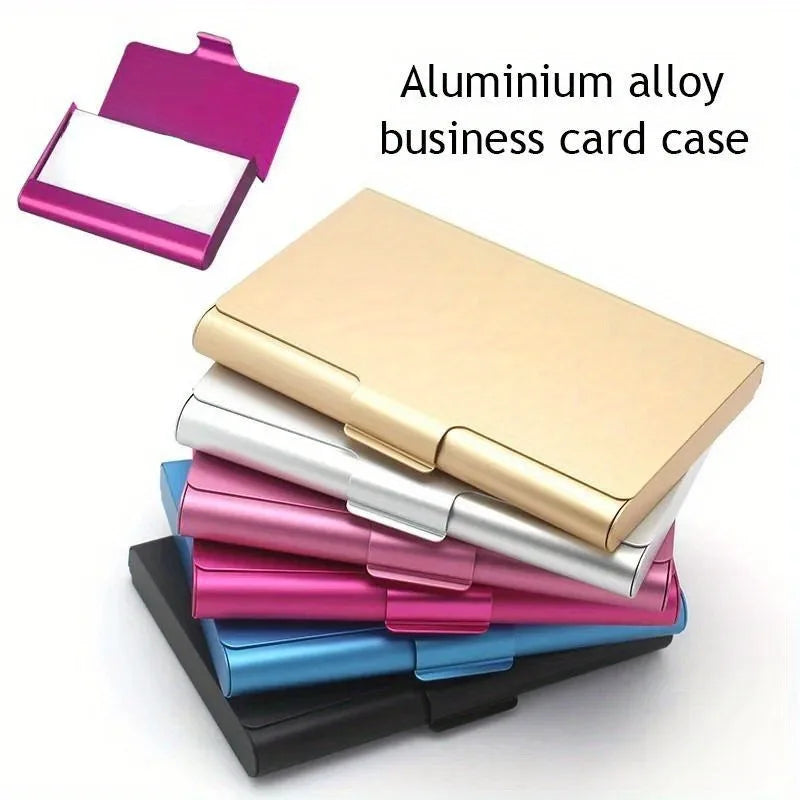 1pc Creative Business Card Case Holder Men Business Card Holder Card Metal Wallet, Professional Accessory,Sleek Design.