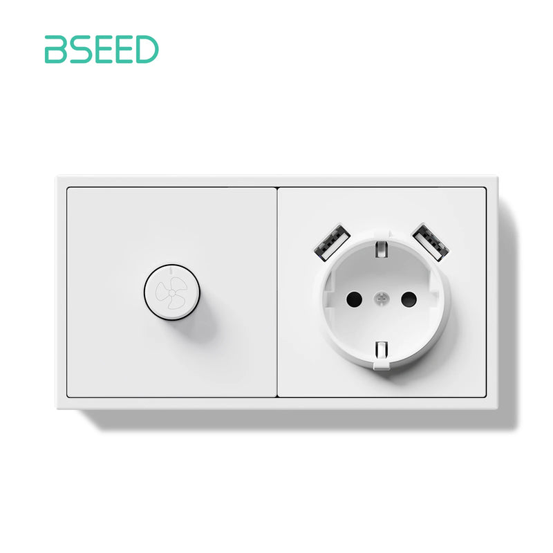 BSEED Light Dimmer Switch Rotary Knob Dimmer Switch Adjustable Brightness Controller Plastic Frame Button LED Bulb Dimmer Switch