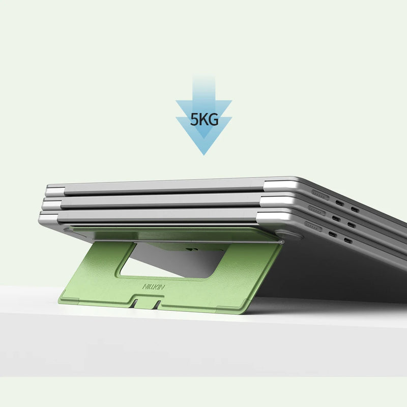 NILLKIN For Portable Laptop Stand For 13-16 inch Adjustable Foldable Notebook Computer Bracket Premium Leather Base For Macbook