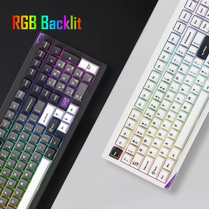 Akko Gem 02 VIA Custom Mechanical Keyboard 1800 Compact Layout with Corner RGB Tri-mode Keyboard Rapid Disassemble Aluminum CNC