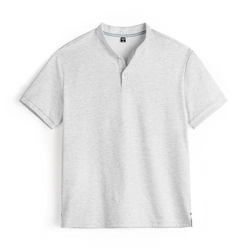MADEN អាវយឺត Henley បែប Vintage Retro ស្ងួតរហ័ស មានខ្យល់ចេញចូលបានល្អ ស្លីមសម ដៃខ្លី ស្រួលពាក់ សម្រាប់បុរស រដូវក្ដៅ