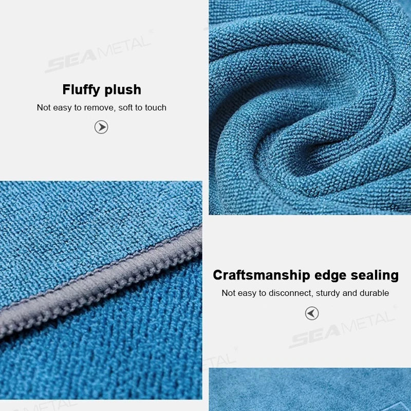 SEAMETAL Car Wash Microfiber Towel Lint-Free Car Cleaning Towels Ultra-Soft Fast Drying Absorbent Cloth for Car Wash Accessories