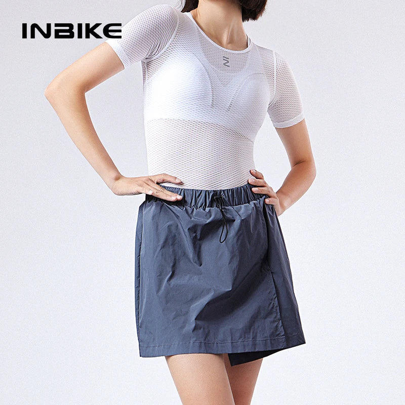 INBIKE 2024 New Women's Bike Shorts Padded Summer Professional MTB Cycling Skirt Pants with Pockets Road Mountain Ladies Clothes