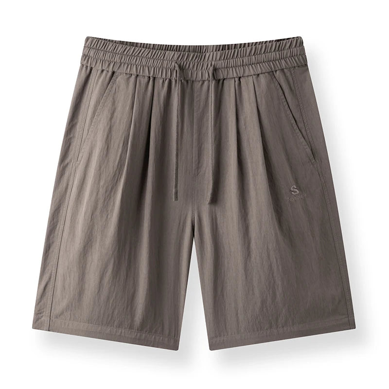 Semir Men Pants Casual Twill Micro Wrinkle Relaxed Drape Neat Fashion Shorts 2026 Summer Minimalist Daily Wear Top